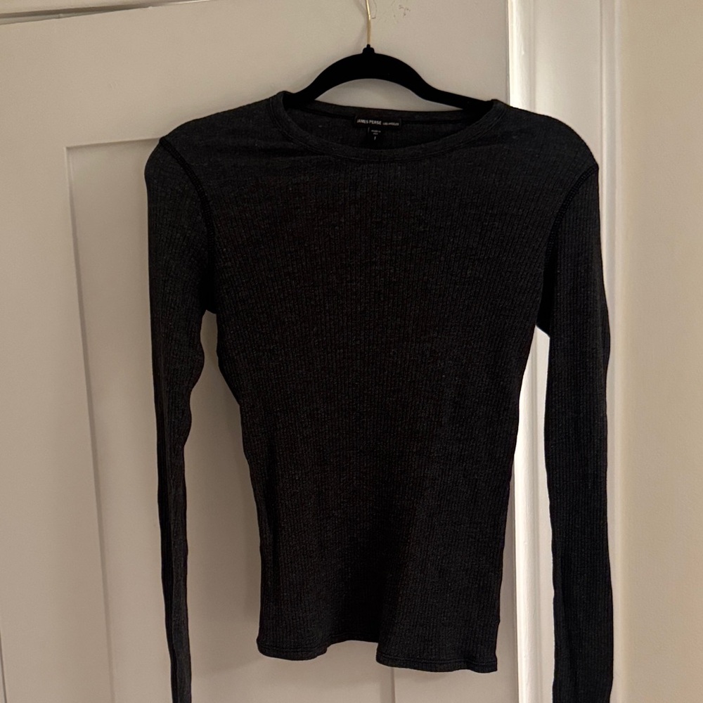 Charcoal Long Sleeve Top